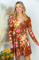 Smaller Acts Brown Floral Mini Dress
