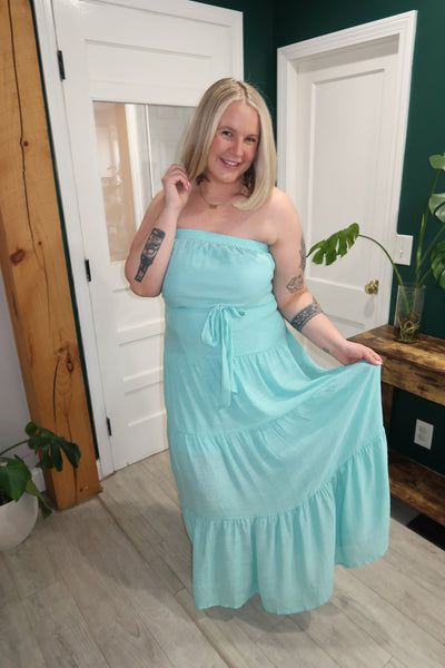 Love Story Strapless Maxi Dress (two colors available)
