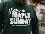 Maine Maple Sunday Unisex Crewneck Sweatshirt (youth small-adult 3X)
