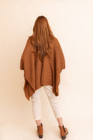 Sweater Knit Poncho Cardigan