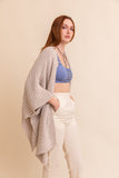 Sweater Knit Poncho Cardigan