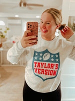 NFL Taylor’s Version Grey Crewneck Sweatshirt