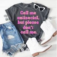 Call Me Antisocial Graphic Tee
