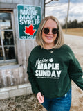Maine Maple Sunday Unisex Crewneck Sweatshirt (youth small-adult 3X)