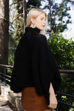 Ribbed Knit Turtleneck Poncho (three colors available)