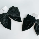 Black Velvet Bow Hairclip